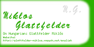 miklos glattfelder business card
