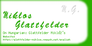 miklos glattfelder business card